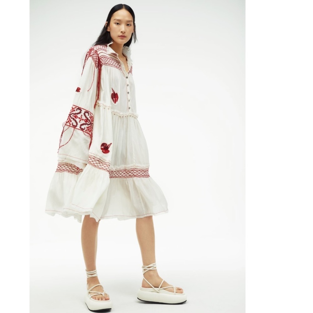 NEW LIMITED EDITION EMBROIDERED ZARA ATELIER DRESS - Picture 6 of 15